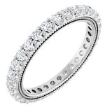 14K White 9/10 CTW Natural Diamond Eternity Band Size 7 Siddiqui Jewelers