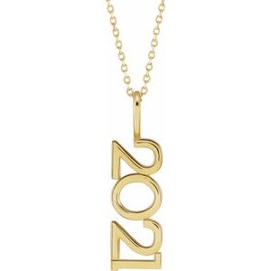 14K Yellow 2021 Year 16-18" Necklace Siddiqui Jewelers
