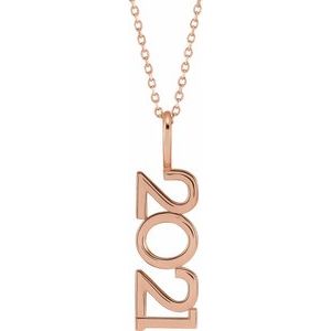 14K Rose 2021 Year 16-18" Necklace Siddiqui Jewelers