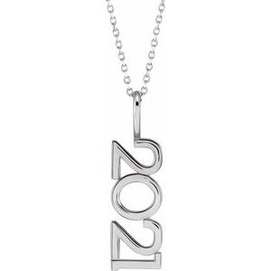 14K White 2021 Year 16-18" Necklace Siddiqui Jewelers