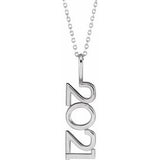 Sterling Silver 2021 Year 16-18" Necklace Siddiqui Jewelers