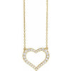 14K Yellow 3/8 CTW Lab-Grown Diamond Heart 16-18" Necklace Siddiqui Jewelers