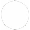 14K White 1/5 CTW Natural Diamond 3-Station 18" Necklace Siddiqui Jewelers