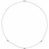 14K White 1/5 CTW Natural Diamond 3-Station 18" Necklace Siddiqui Jewelers