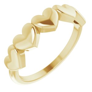 14K Yellow Heart Ring Siddiqui Jewelers