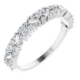 Platinum 3/8 CTW Natural Diamond Scattered Stone Anniversary Band Siddiqui Jewelers