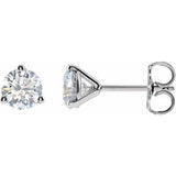 14K White 1 CTW Lab-Grown Diamond Stud Earrings Siddiqui Jewelers