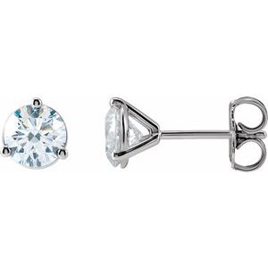 14K White 1 1/4 CTW Lab-Grown Diamond Stud Earrings Siddiqui Jewelers