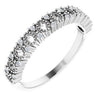 14K White .07 CTW Natural Diamond Negative Space Anniversary Band Siddiqui Jewelers