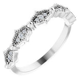 14K White .05 CTW Natural Diamond Anniversary Band Siddiqui Jewelers