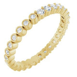 14K Yellow 1/2 CTW Natural Diamond Reversible Eternity Band Size 7 Siddiqui Jewelers