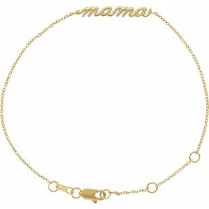 14K Yellow Mama 6 1/2-7 1/2" Bracelet Siddiqui Jewelers