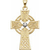 14K Yellow & White .06 CTW Diamond Cross Pendant - Siddiqui Jewelers