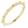 14K Yellow Beaded Station Ring Siddiqui Jewelers