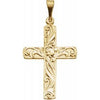 14K Yellow 20.5x15 mm Cross Pendant - Siddiqui Jewelers