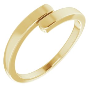 14K Yellow Engravable Bypass Ring Siddiqui Jewelers