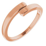 14K Rose Engravable Bypass Ring Siddiqui Jewelers