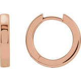 14K Rose Hinged 16 mm Hoop Earring Siddiqui Jewelers