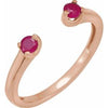 14K Rose Ruby Negative Space Ring-Siddiqui Jewelers