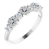 14K White 1/4 CTW Natural Diamond Halo-Style Anniversary Band Siddiqui Jewelers