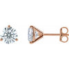 14K Rose 1 1/2 CTW Lab-Grown Diamond Stud Earrings Siddiqui Jewelers