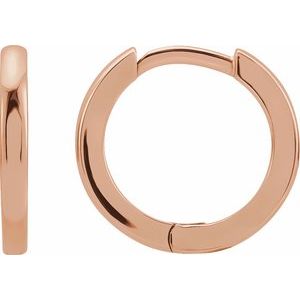 14K Rose Hinged 20 mm Hoop Earrings Siddiqui Jewelers