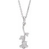 Sterling Silver Rose 16-18" Necklace-Siddiqui Jewelers