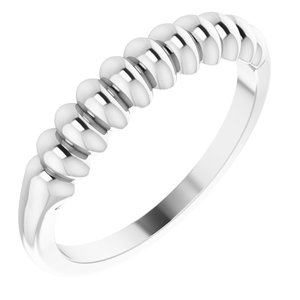 14K White Stackable Puffy Ring Siddiqui Jewelers