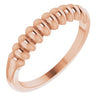 14K Rose Stackable Puffy Ring Siddiqui Jewelers