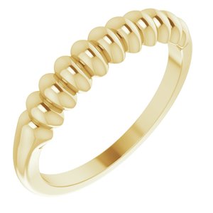 14K Yellow Stackable Puffy Ring Siddiqui Jewelers