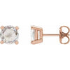 14K Rose 1/8 CTW Rose-Cut Natural Diamond Stud Earrings Siddiqui Jewelers