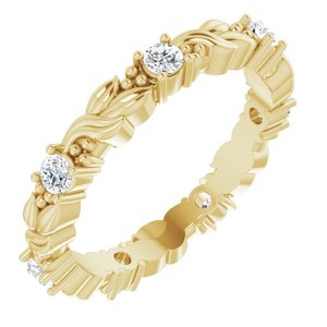 14K Yellow 1/3 CTW Natural Diamond Eternity Band Size 4 Siddiqui Jewelers