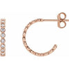 14K Rose 1/3 CTW Natural Diamond Hoop Earrings Siddiqui Jewelers