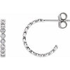 14K White 3/8 CTW Lab-Grown Diamond Hoop Earrings Siddiqui Jewelers