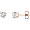 14K Rose 1 CTW Natural Diamond Earrings Siddiqui Jewelers
