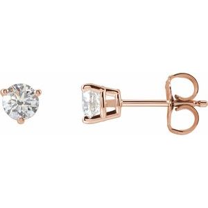 14K Rose 1/2 CTW Natural Diamond Earrings Siddiqui Jewelers
