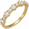 14K Yellow 3 mm Round 1/2 CTW Natural Rose-Cut Diamond Anniversary Band Siddiqui Jewelers