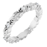 Platinum 1/8 CTW Natural Diamond Eternity Band Size 6 Siddiqui Jewelers