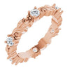 14K Rose 5/8 CTW Natural Diamond Eternity Band Size 7.5 Siddiqui Jewelers