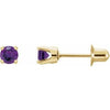 14K Yellow Natural Amethyst Earrings Siddiqui Jewelers