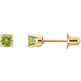 14K Yellow Natural Peridot Earrings Siddiqui Jewelers