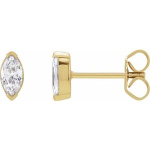 14K Yellow 1/2 CTW Lab-Grown Diamond Stud Earrings Siddiqui Jewelers