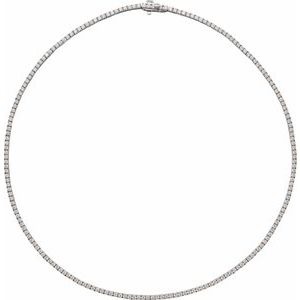 14K White 5 3/4 CTW Natural Diamond 16" Necklace Siddiqui Jewelers