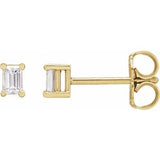 14K Yellow 1/8 CTW Natural Diamond Stud Earrings Siddiqui Jewelers