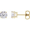 14K Yellow 5.5 mm Stuller Lab-Grown Moissanite Stud Earrings Siddiqui Jewelers