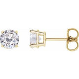 14K Yellow 5.5 mm Stuller Lab-Grown Moissanite Stud Earrings Siddiqui Jewelers