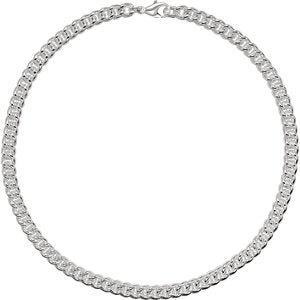 Sterling Silver 8 mm Curb 8" Chain - Siddiqui Jewelers