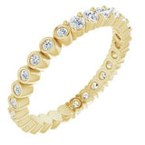 14K Yellow 1/2 CTW Natural Diamond Reversible Eternity Band Size 5 Siddiqui Jewelers