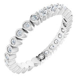 Platinum 1/2 CTW Natural Diamond Reversible Eternity Band Size 4.5 Siddiqui Jewelers