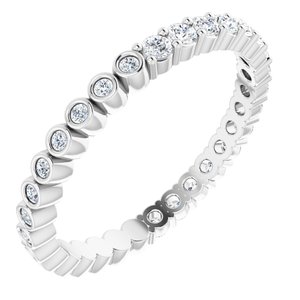 Platinum 5/8 CTW Natural Diamond Reversible Eternity Band Size 8 Siddiqui Jewelers